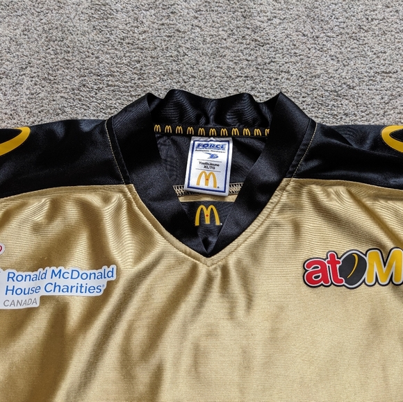 McDONALDS ATOMIC GOLD ICE HOCKEY JERSEY SIZE YOUTH XL RMHC - Picture 6 of 7
